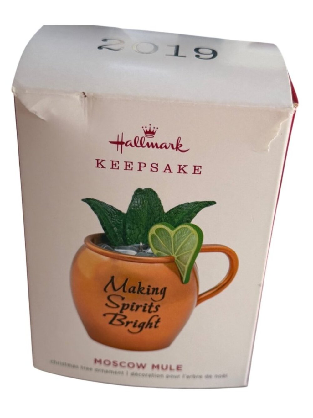 2019 Hallmark Keepsake Moscow Mule "Making Spirits Bright" Christmas Ornament